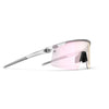 Tifosi Moab Lite Sunglasses Satin Clear with Clarion Pink Fototec Lens

