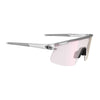 Tifosi Moab Lite Sunglasses Satin Clear with Clarion Pink Fototec Lens
