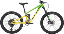  Green and yellow bicycle with 'Marin' branding