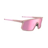 Tifosi Moab Sunglasses Matte Pink with Clarion Rose AC Red and Clear Lens
