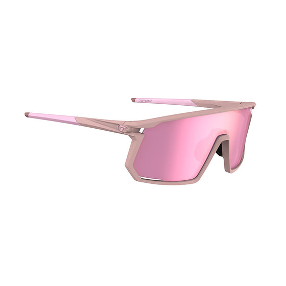 Tifosi Moab Sunglasses Matte Pink with Clarion Rose AC Red and Clear Lens
