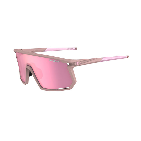 Tifosi Moab Sunglasses Matte Pink with Clarion Rose AC Red and Clear Lens
