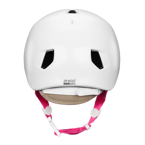 Bern Nina Satin White w/ Flip Visor