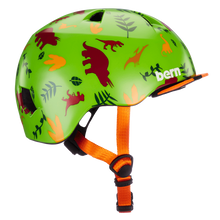  Bern Tigre Satin Green Dino w/ Visor – XXS
